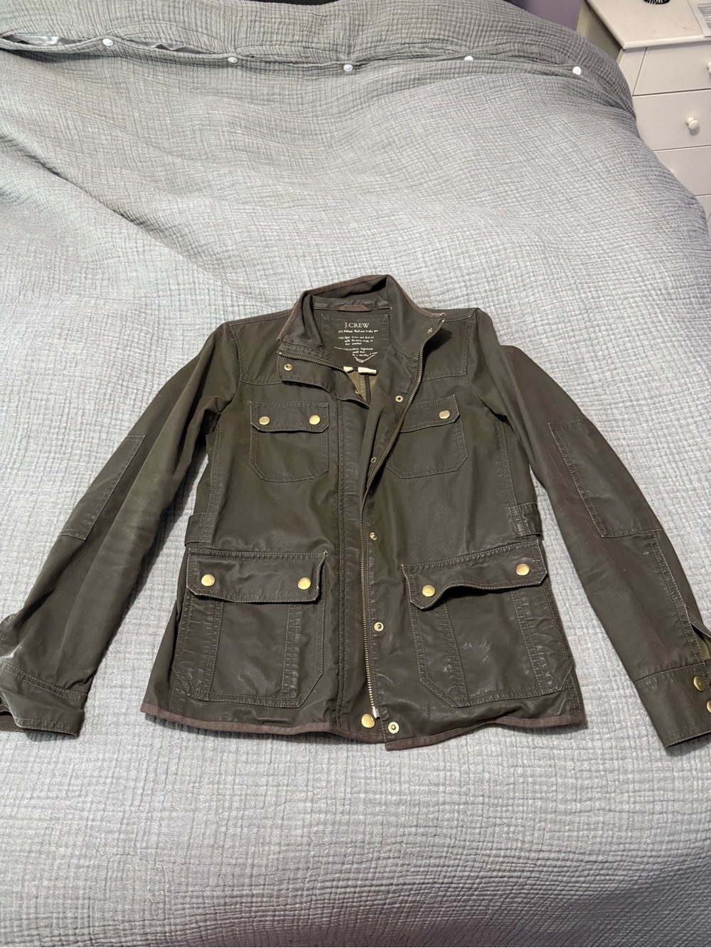 J. Crew Olive Utility Field Jacket with Brass Buttons - from 2010